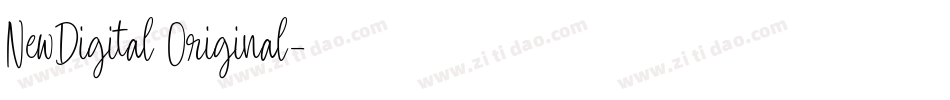 NewDigital Original字体转换